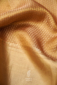 Handwoven Banarsi Shine Gold Tissue Silk Saree