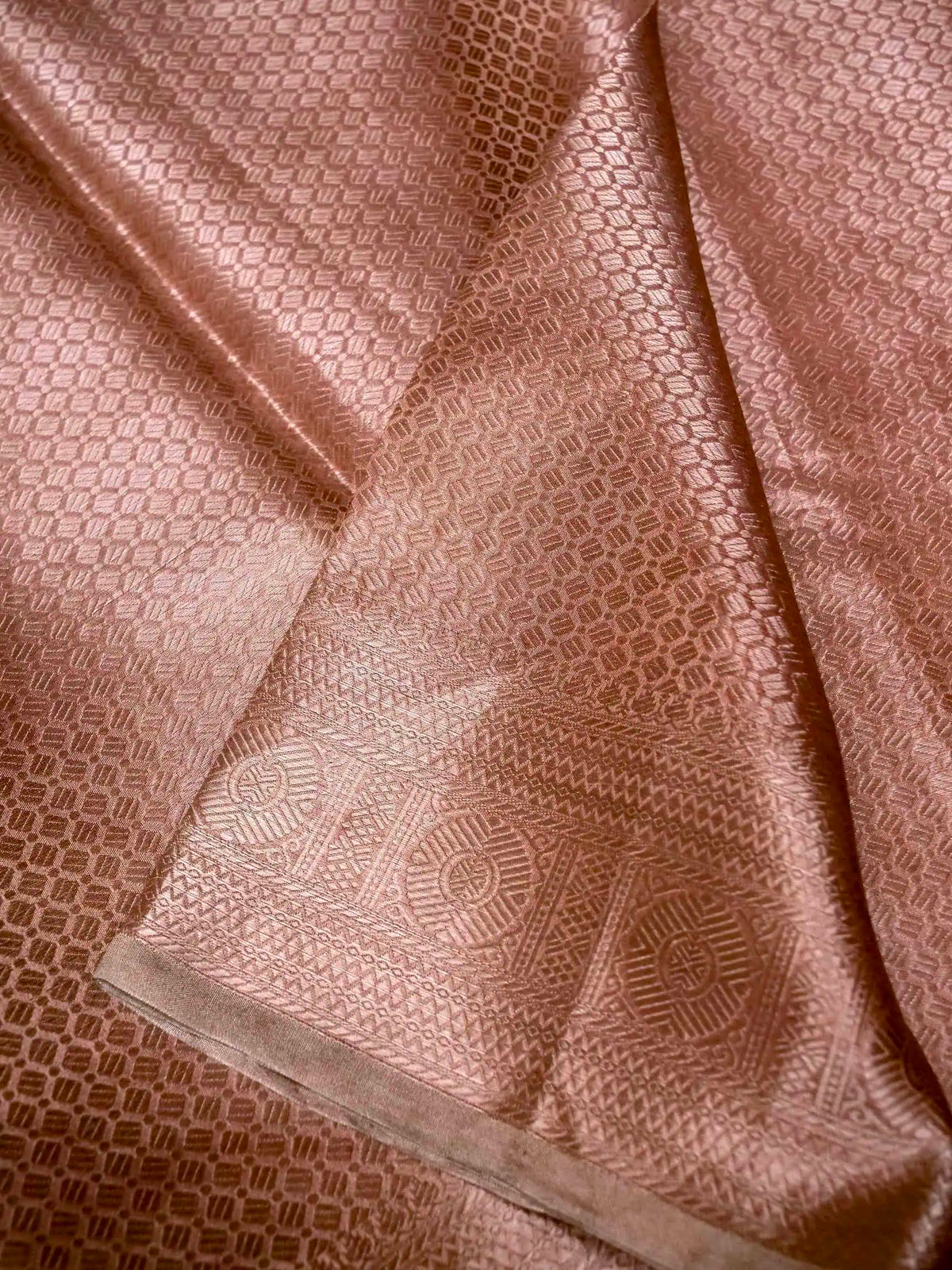 Handwoven Banarasi  Brown Tissue Silk Saree