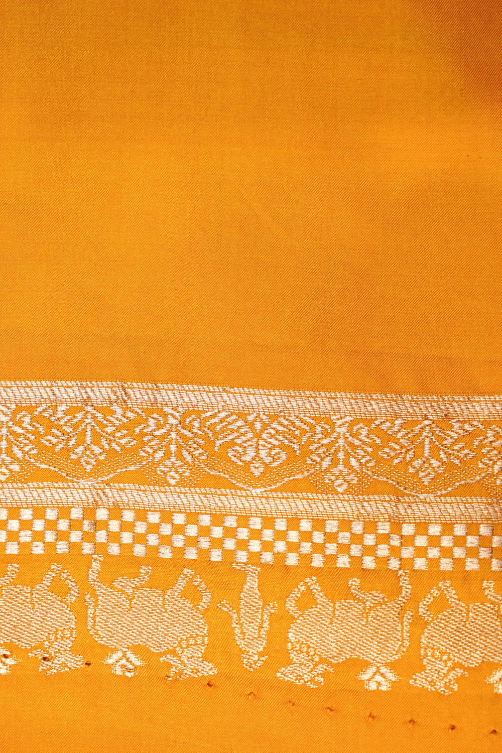 Handwoven Yellow Banarasi Katan Silk Saree