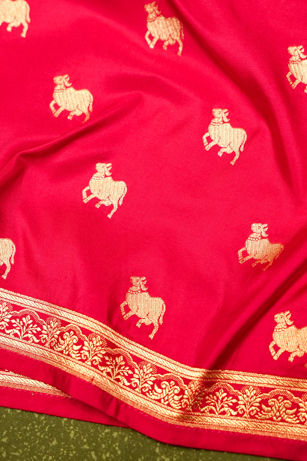 Handwoven Pink Banarasi Katan Silk Saree