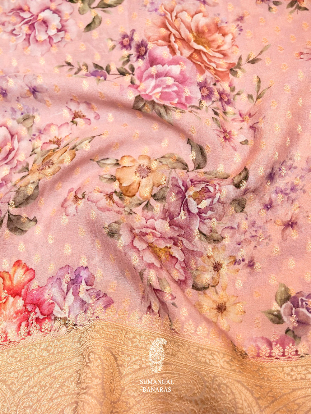 Handwoven Banarasi Tussar Silk Saree