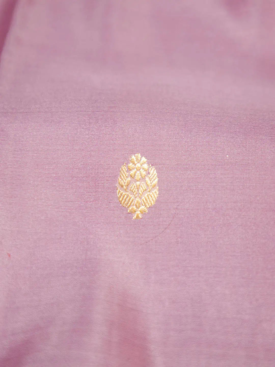 Handwoven Onion Pink Banarasi Kora Silk Saree
