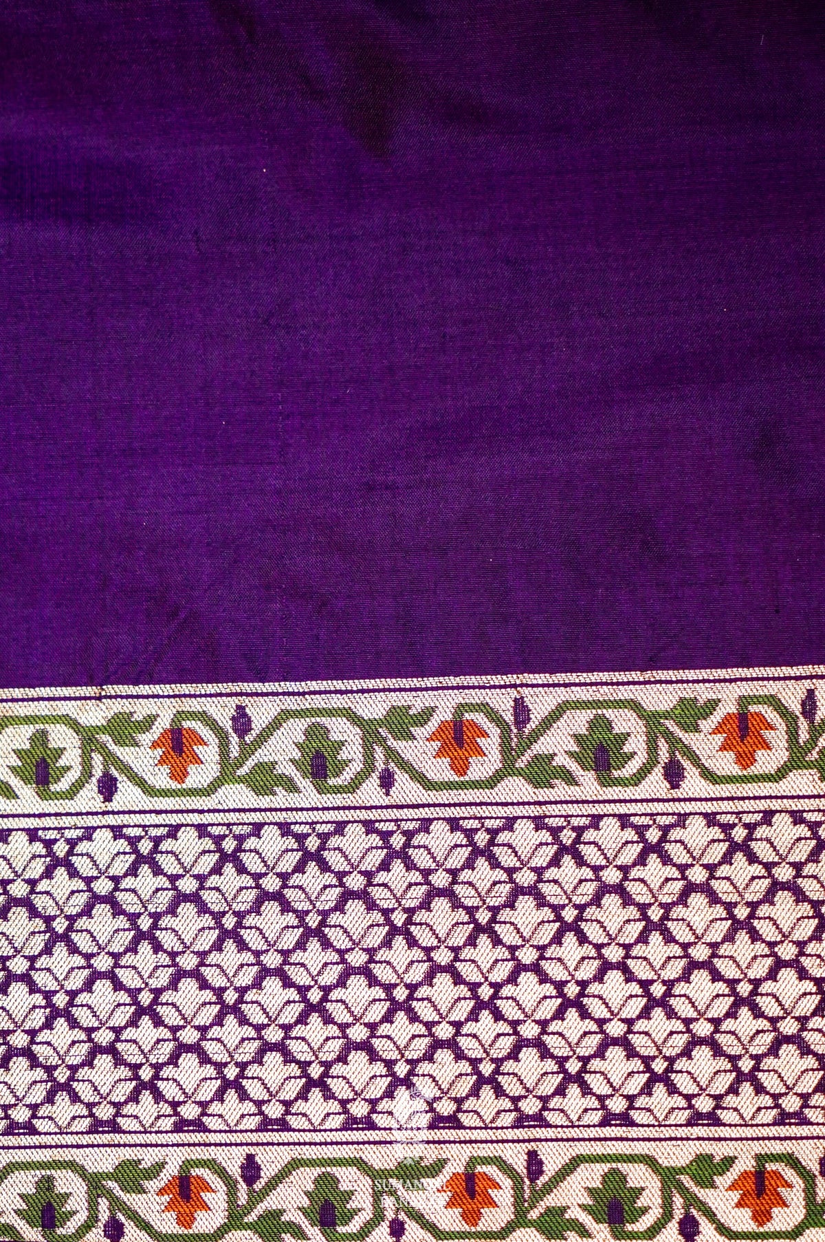 Handwoven Purple Banarasi Katan Silk Saree