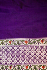 Handwoven Purple Banarasi Katan Silk Saree