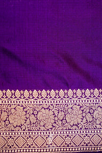 Handwoven Purple Banarasi Katan Silk Saree