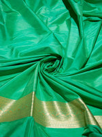 Handwoven Sea Green Banarasi Katan Silk Saree