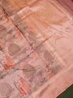 Handwoven Peach Banarasi Katan Silk Saree