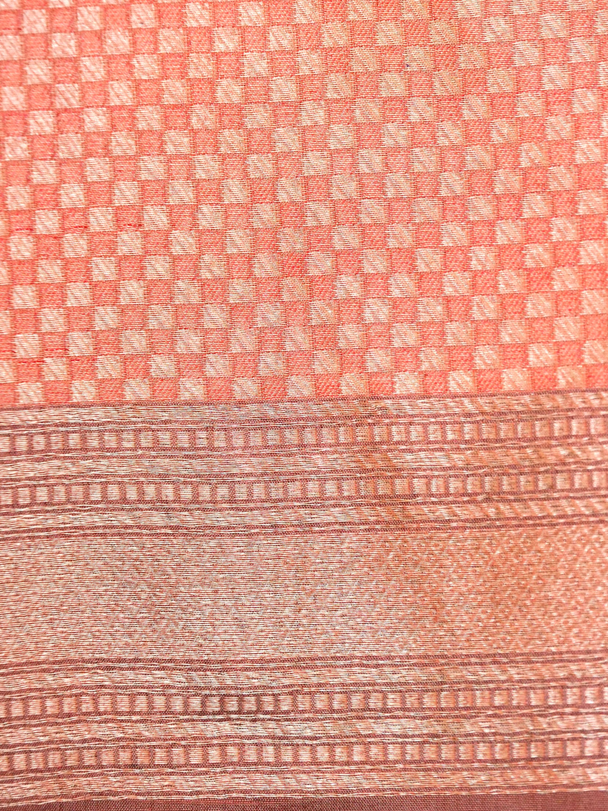 Handwoven Peach Banarasi Katan Silk Saree