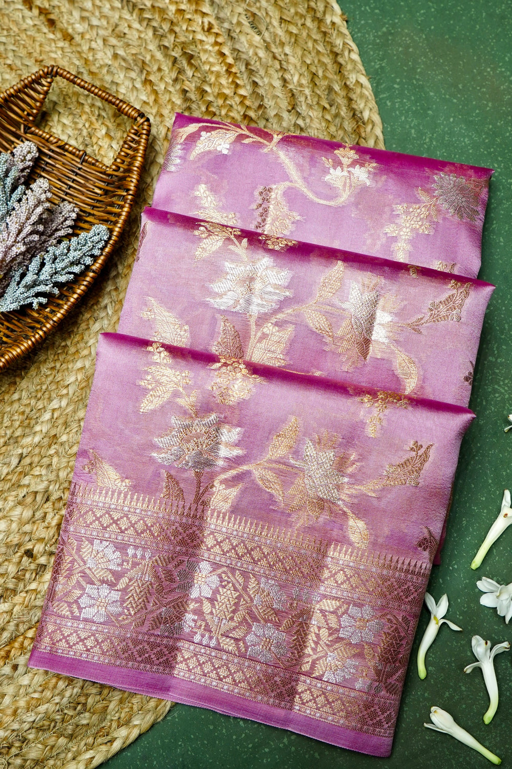 Handwoven Ligh Pink Banarasi Katan Soft Silk Saree