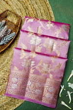 Handwoven Ligh Pink Banarasi Katan Soft Silk Saree