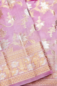 Handwoven Ligh Pink Banarasi Katan Soft Silk Saree