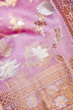 Handwoven Ligh Pink Banarasi Katan Soft Silk Saree