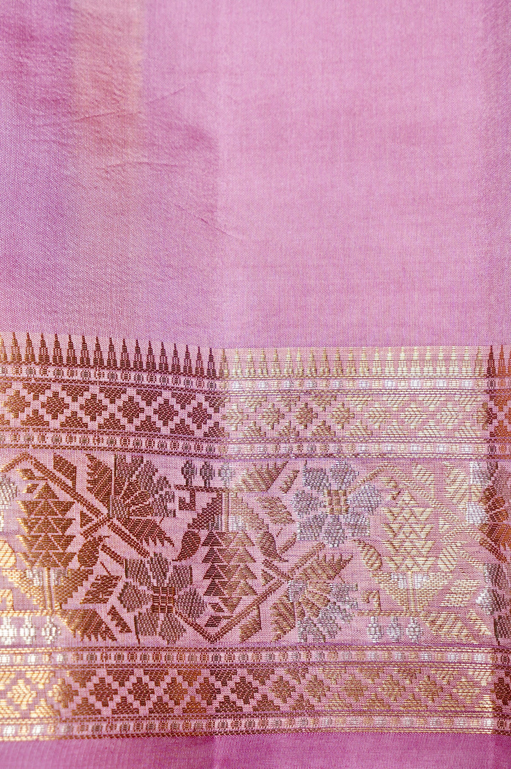 Handwoven Ligh Pink Banarasi Katan Soft Silk Saree