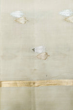 Handwoven Off White Banarasi Katan Soft Silk Saree