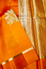 Handwoven Golden Yellow Banarasi Katan Soft Silk Saree