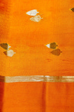 Handwoven Golden Yellow Banarasi Katan Soft Silk Saree