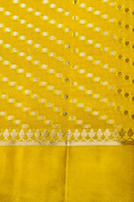Handwoven Mustard Yellow Banarasi Katan Soft Silk Saree