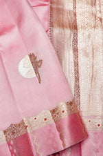 Handwoven Baby Pink Banarasi Katan Soft Silk Saree