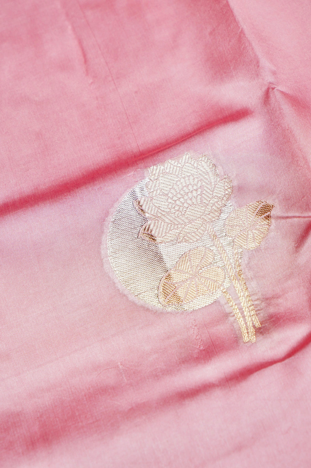 Handwoven Baby Pink Banarasi Katan Soft Silk Saree