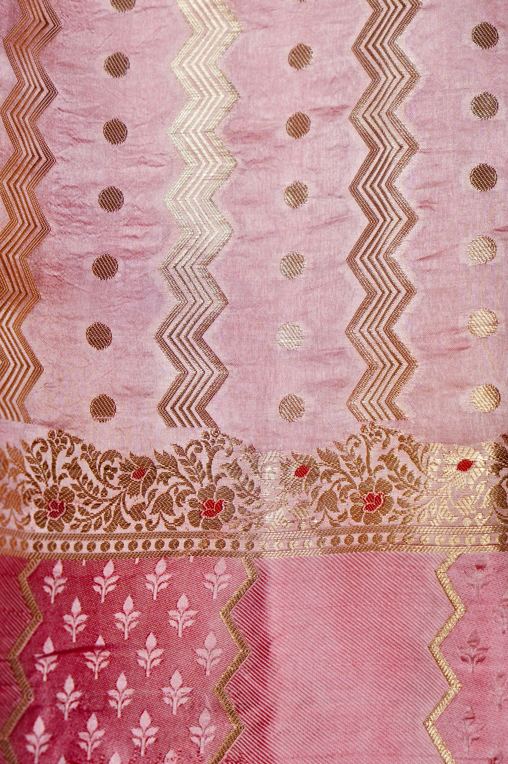 Handwoven Baby Pink Banarasi Katan Soft Silk Saree