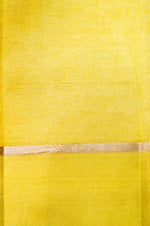 Handwoven Lemon Yellow Banarasi Katan Soft Silk Saree