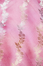 Handwoven Pink Banarasi Katan Soft Silk Saree
