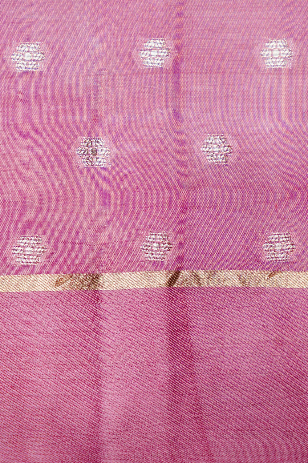 Handwoven Pink Banarasi Katan Soft Silk Saree