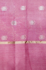 Handwoven Pink Banarasi Katan Soft Silk Saree