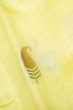 Handwoven Lemon Yellow Banarasi Katan Soft Silk Saree