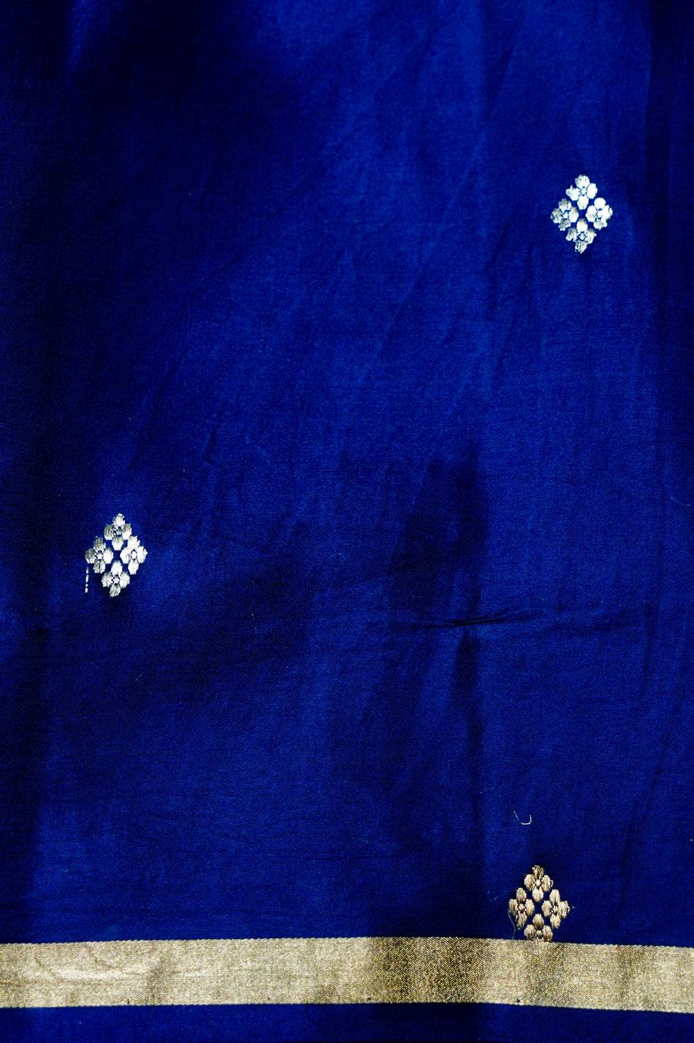 Handwoven Royal Blue Banarasi Mashru Silk Saree