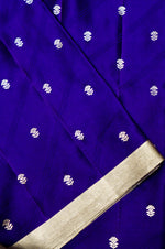 Handwoven Purple Banarasi Mashru Silk Saree