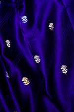 Handwoven Purple Banarasi Mashru Silk Saree