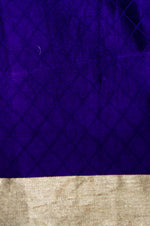 Handwoven Purple Banarasi Mashru Silk Saree