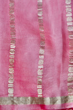Handwoven Light Pink Banarasi Mashru Silk Saree