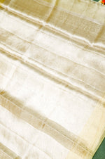 Handwoven Mehendi Green Banarasi Tissue Silk Saree