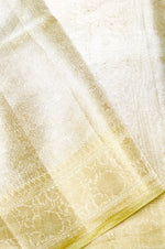 Handwoven Mehendi Green Banarasi Tissue Silk Saree