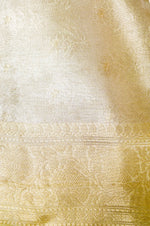 Handwoven Mehendi Green Banarasi Tissue Silk Saree
