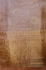 Handwoven Onion Pink Banarasi Tissue Silk Saree