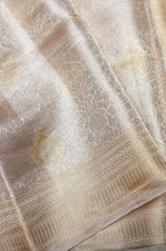 Handwoven Gold  Banarasi Tissue Silk Saree