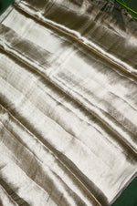 Handwoven Golden Grey Banarasi Tissue Silk Saree