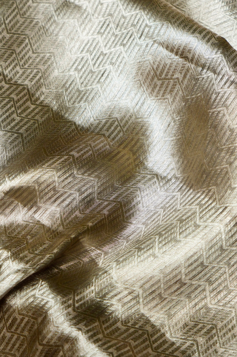 Handwoven Golden Grey Banarasi Tissue Silk Saree