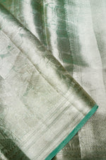Handwoven Sea Green Banarasi Tissue Silk Saree