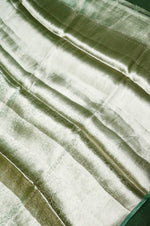 Handwoven Sea Green Banarasi Tissue Silk Saree