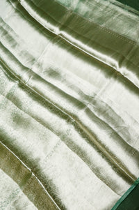 Handwoven Sea Green Banarasi Tissue Silk Saree