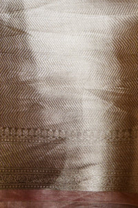 Handwoven Light Pink Banarasi Tissue Silk Saree