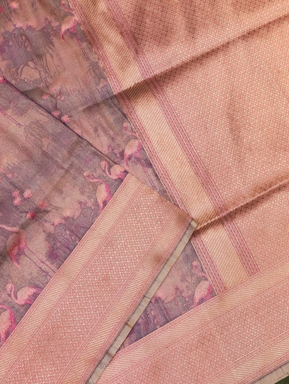 Handwoven Light Mauve Banarasi Katan Silk Saree