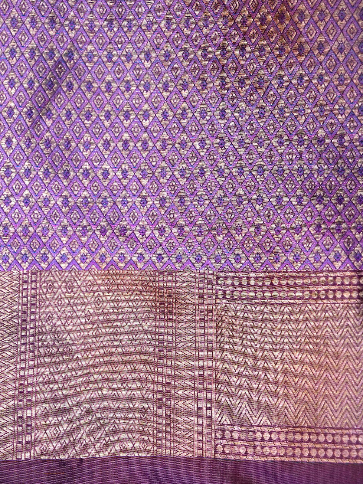 Handwoven Mauve Banarasi Katan Silk Saree