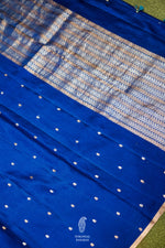 Handwoven Royal Blue Banarasi Katan Soft Silk Saree