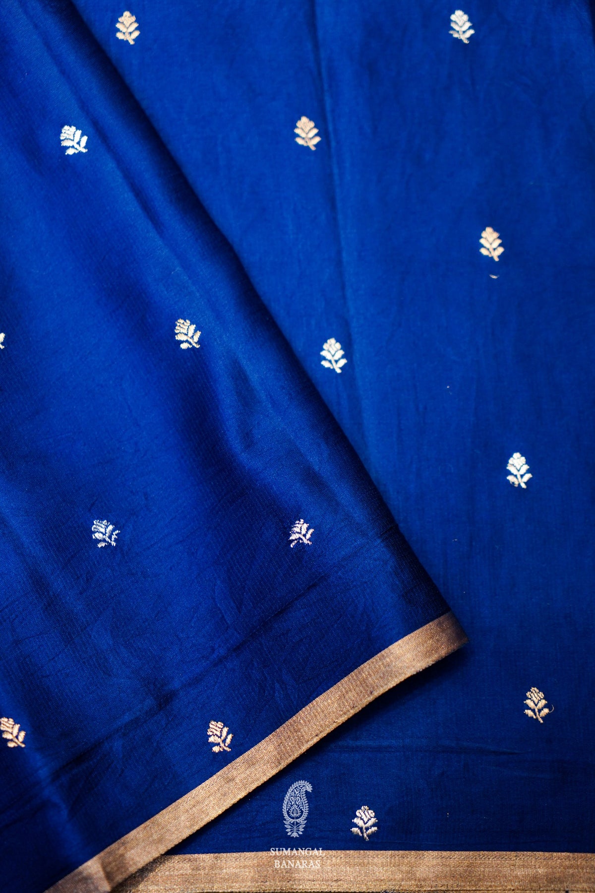 Handwoven Royal Blue Banarasi Katan Soft Silk Saree