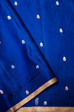 Handwoven Royal Blue Banarasi Katan Soft Silk Saree